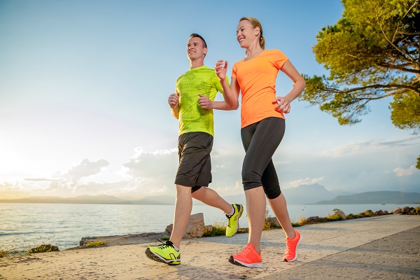 Couple exercising