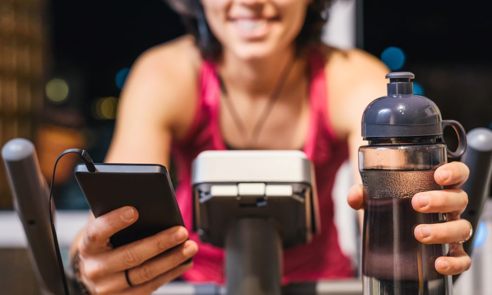 Listening to music while working out can be motivating but can also be distracting.